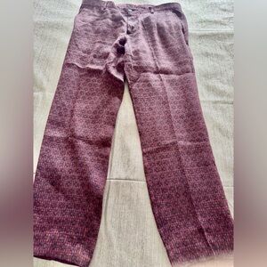 Etro Burgundy and Navy Patterned Pants, could be Unisex, size M